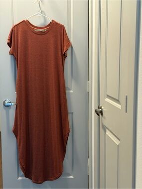 Women’s Rust Short Sleeve Midi Dress